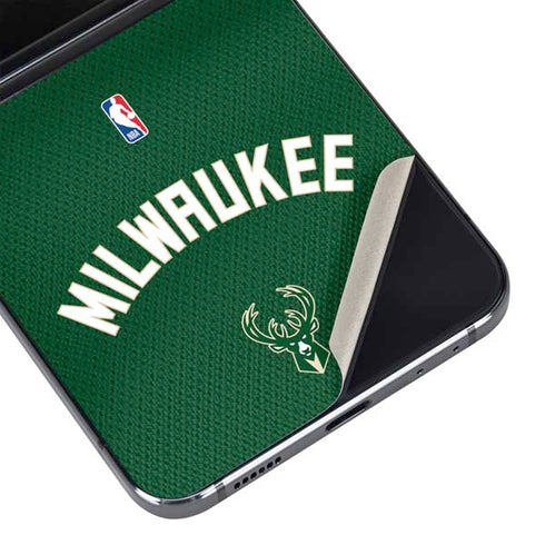 NBA Milwaukee Bucks Jersey Galaxy Z Flip5 5G Skin